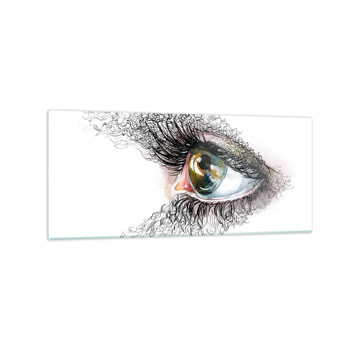 Glastavla - Bild på glas - Titta rakt in i själen - 120x50 cm