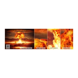 Fototapet Prov Standard Eco - Och så blir det slut - Atombomb, Militär, Grafik - 100x30 cm