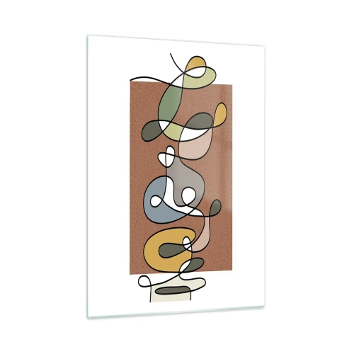 Glastavla - Bild på glas - En abstraktion värd att le åt - 50x70 cm