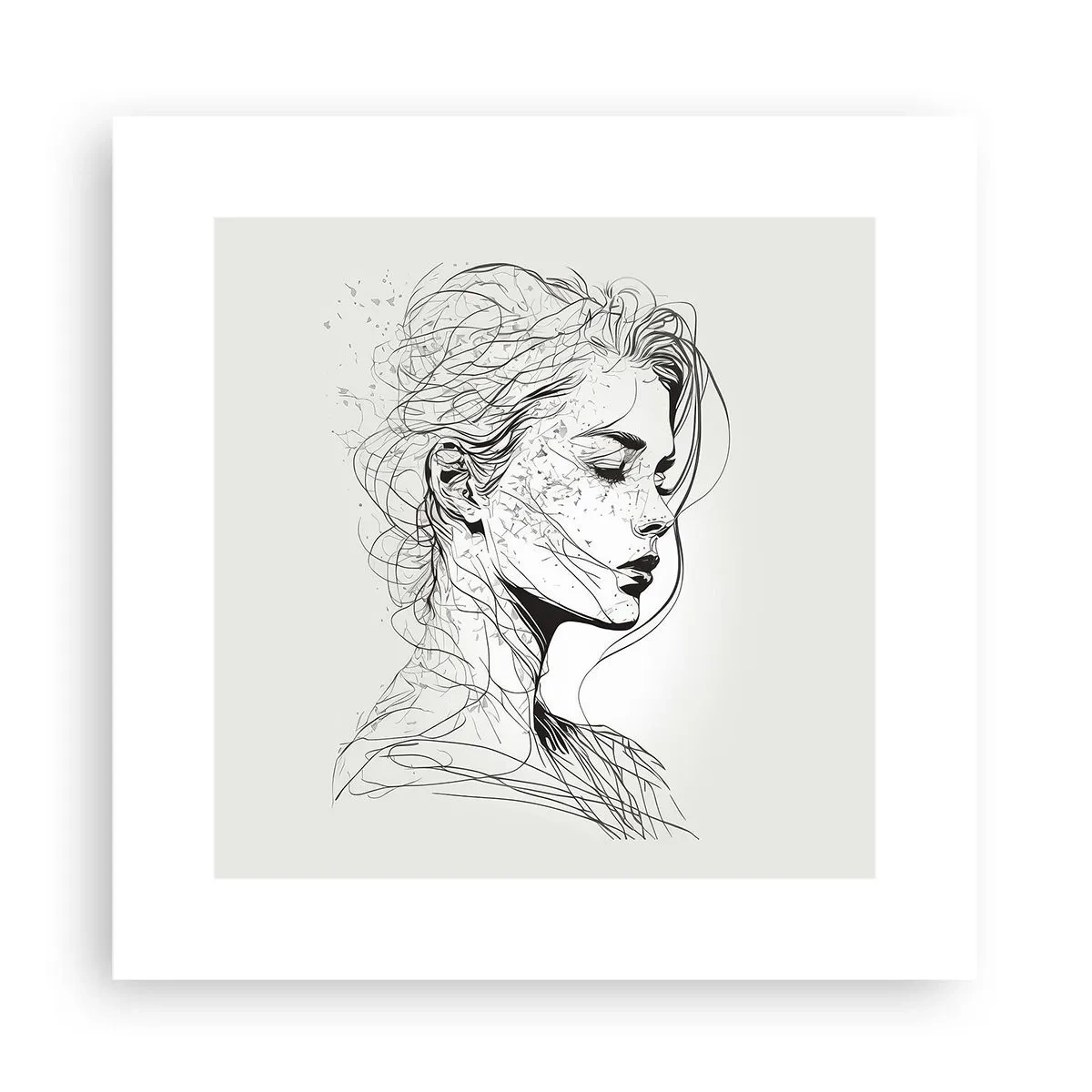 Affisch - Porträtt i drömmar - 30x30 cm
