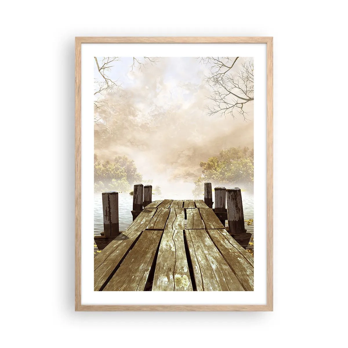 Affisch i ram av ljusek - Höstledsen - 50x70 cm