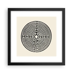 Affisch i svart ram - Mystisk ordning - 30x30 cm