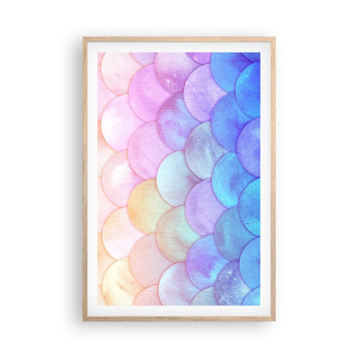 Affisch i ram av ljusek - Pärlskal - 61x91 cm