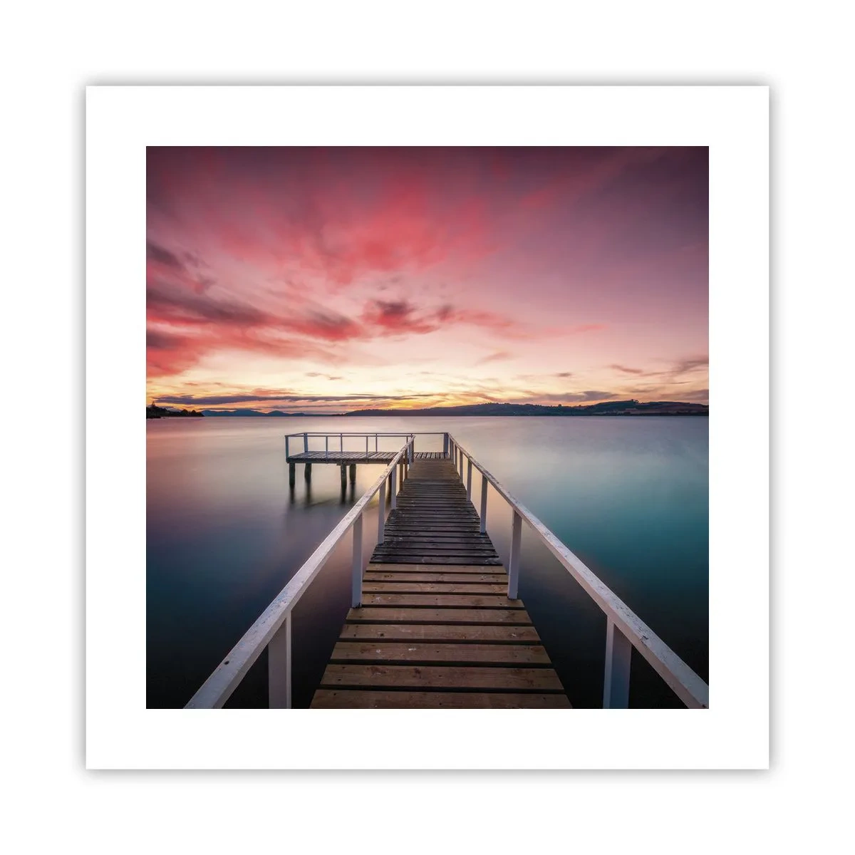 Affisch - Kvällens milda låga - 40x40 cm