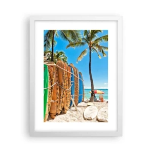 Affisch i vit ram - Solig lek - 30x40 cm