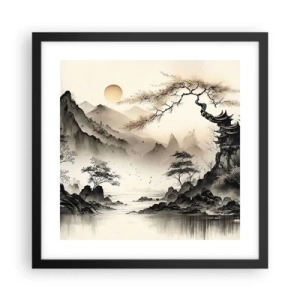 Affisch i svart ram - Orientens unika charm - 40x40 cm