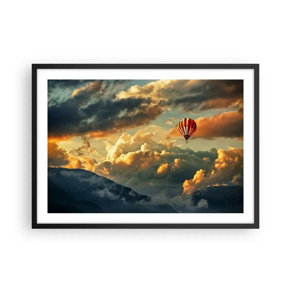 Affisch i svart ram - Jag flyger för jag vill - 70x50 cm