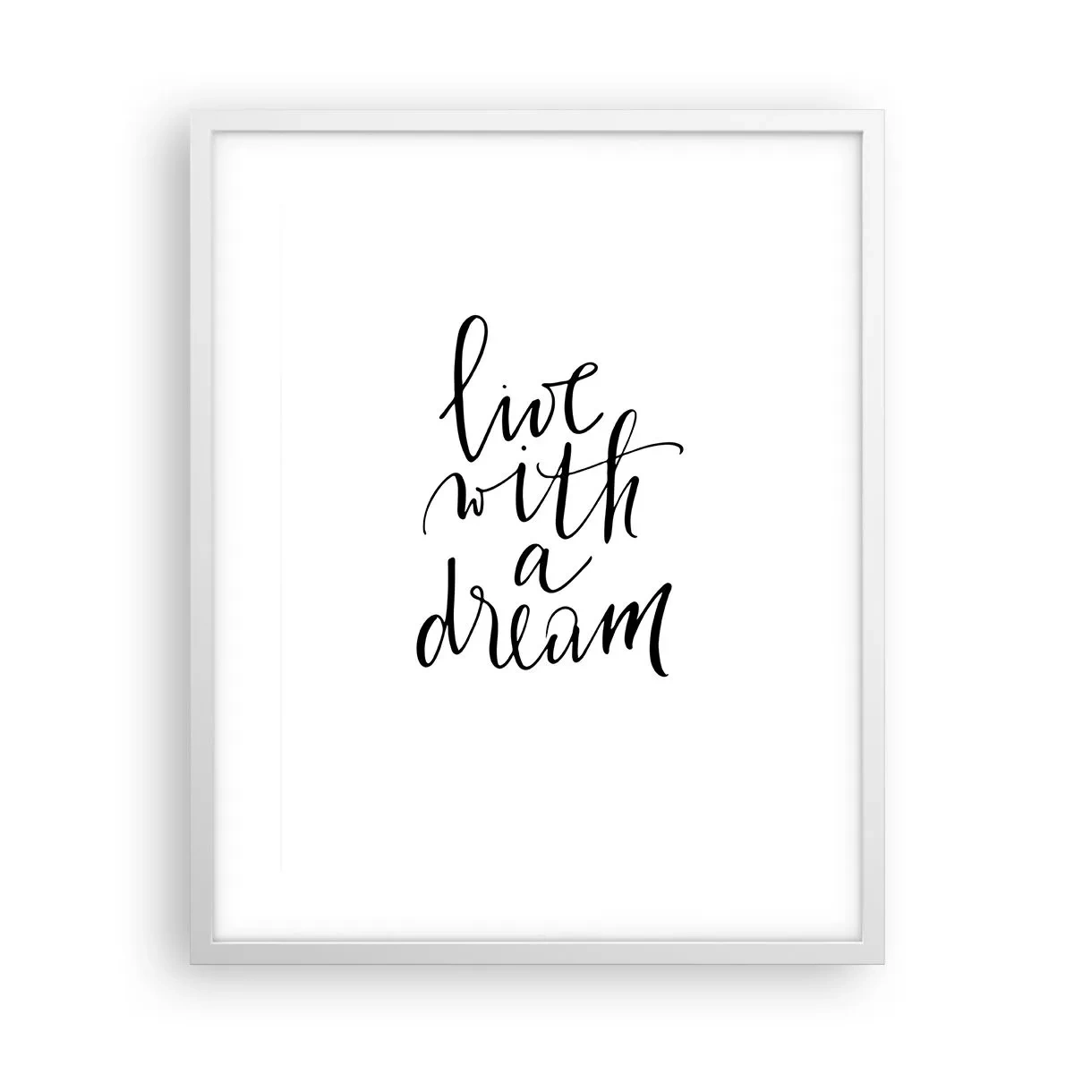 Affisch i vit ram - Of course - 40x50 cm