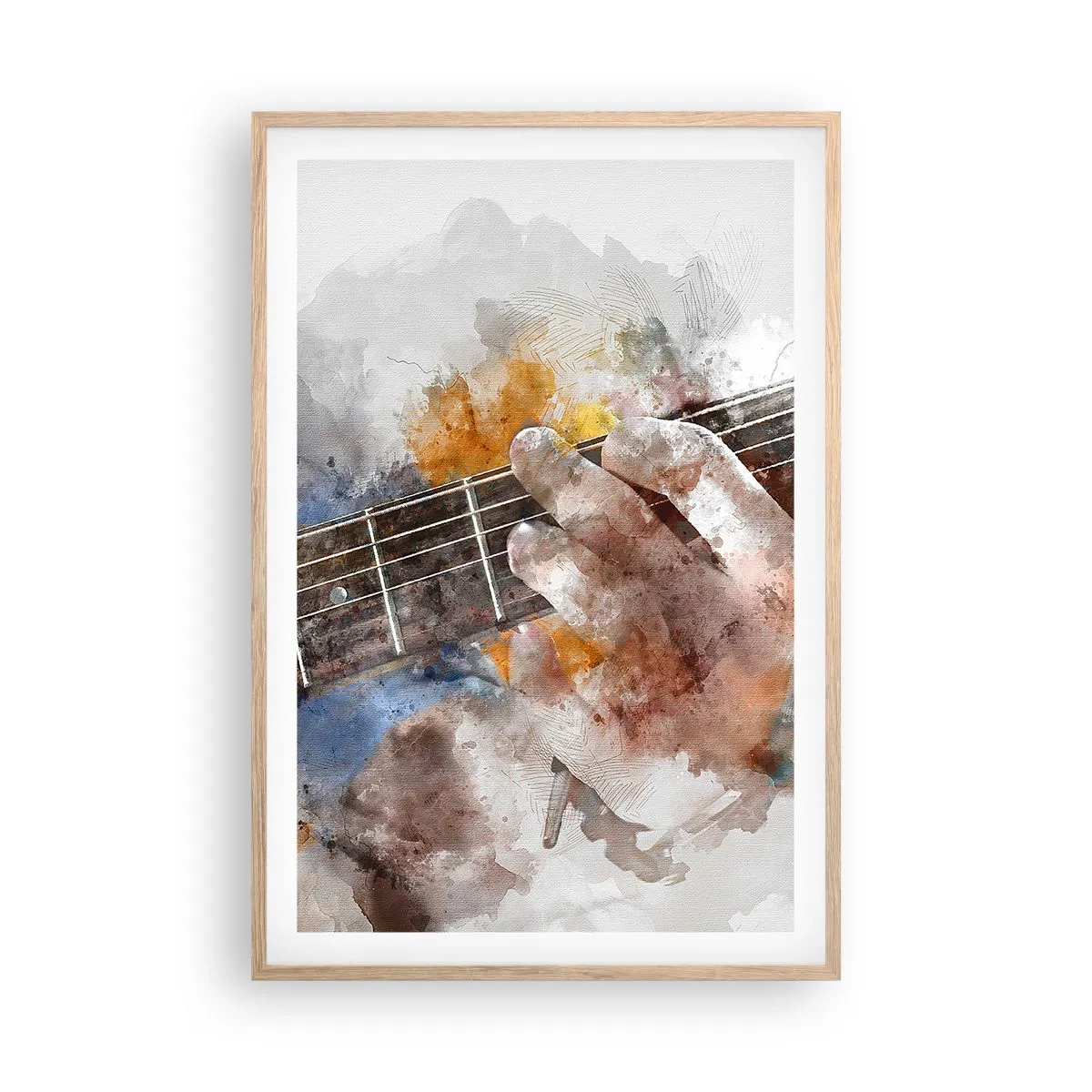 Affisch i ram av ljusek - Poesi mellan strängarna - 61x91 cm