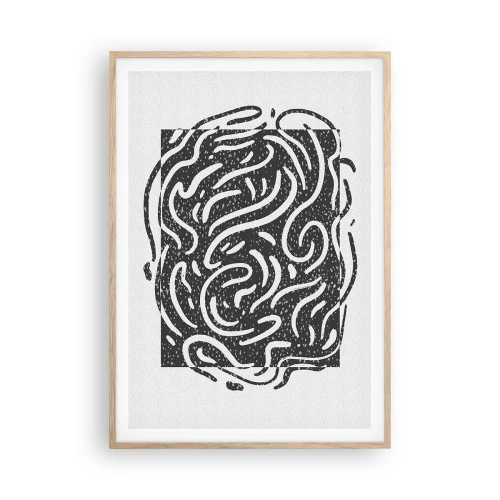 Affisch i ram av ljusek - Abstraktion: en dans av glädje - 70x100 cm