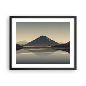 Affisch i svart ram - Spegelbild - 50x40 cm