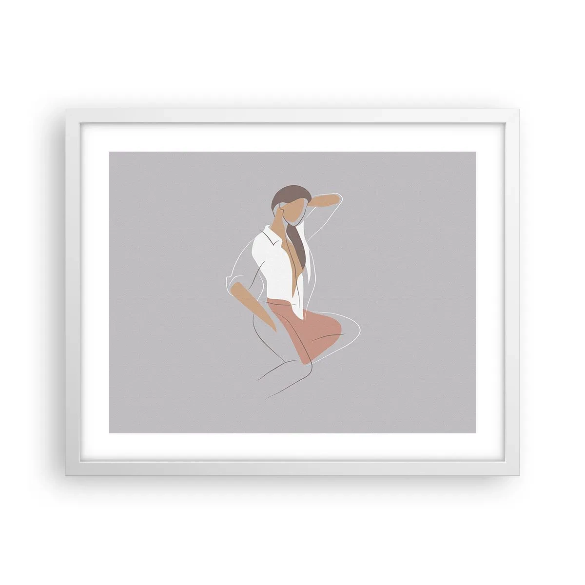 Affisch i vit ram - Charmens kontur - 50x40 cm
