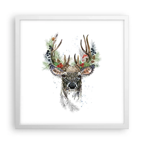 Affisch i vit ram - I högtidskläder - 40x40 cm