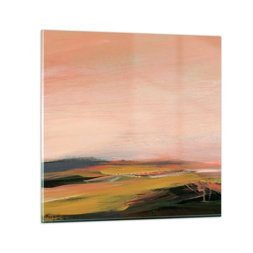 Glastavla - Bild på glas - I rosa - 50x50 cm