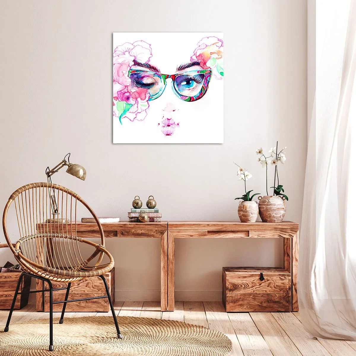 Canvastavla - Bild på duk - Frestande löfte - 70x70 cm