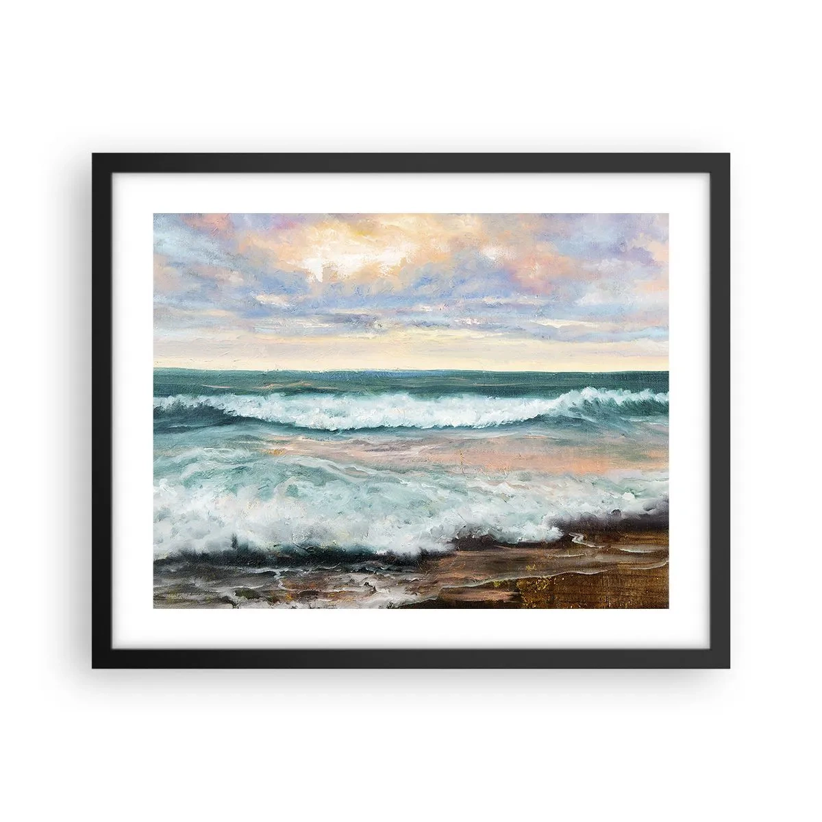 Affisch i svart ram - Här kan du släta ut din själ - 50x40 cm