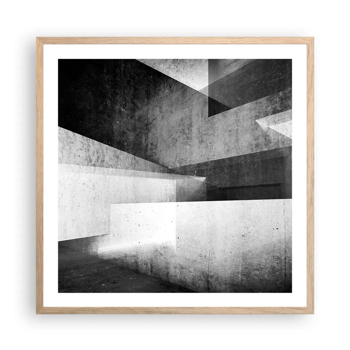 Affisch i ram av ljusek - Rummets struktur - 60x60 cm