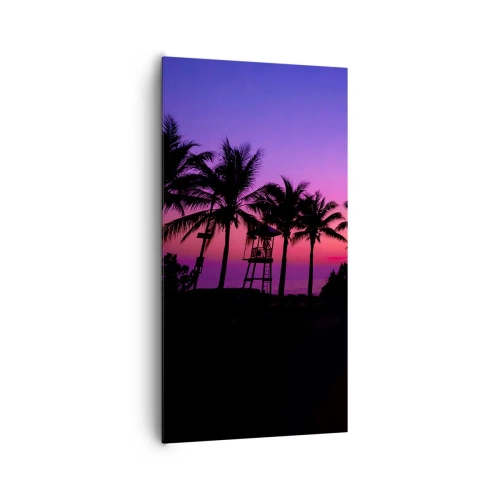 Canvastavla - Bild på duk - Kväll under palmerna - 65x120 cm