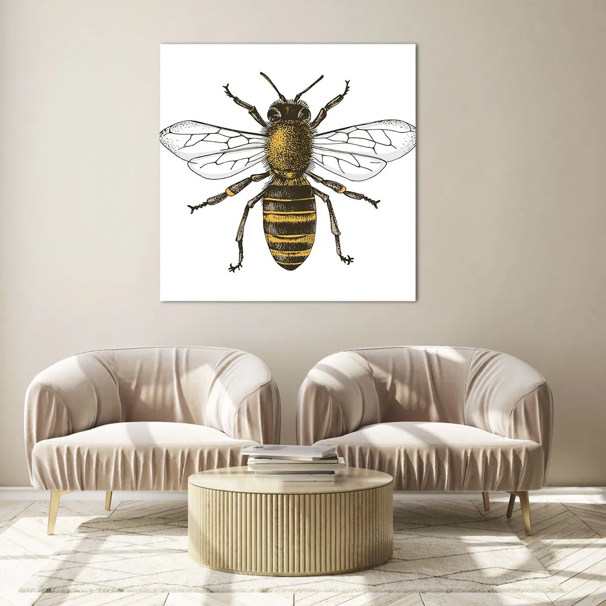 Glastavla - Bild på glas - Vackert och bra - 60x60 cm