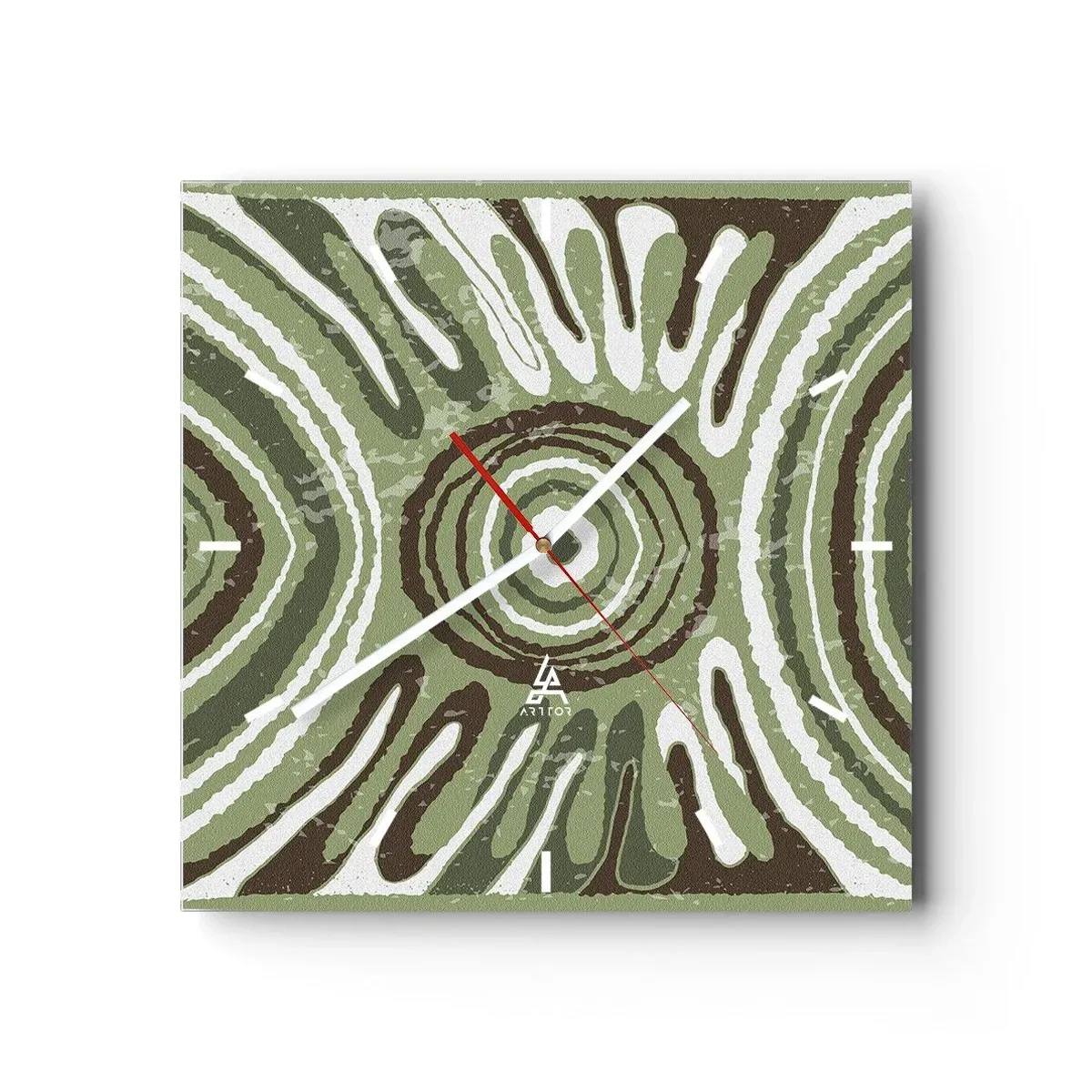Väggklocka - Klocka på glas - Explosion av känslor - 30x30 cm