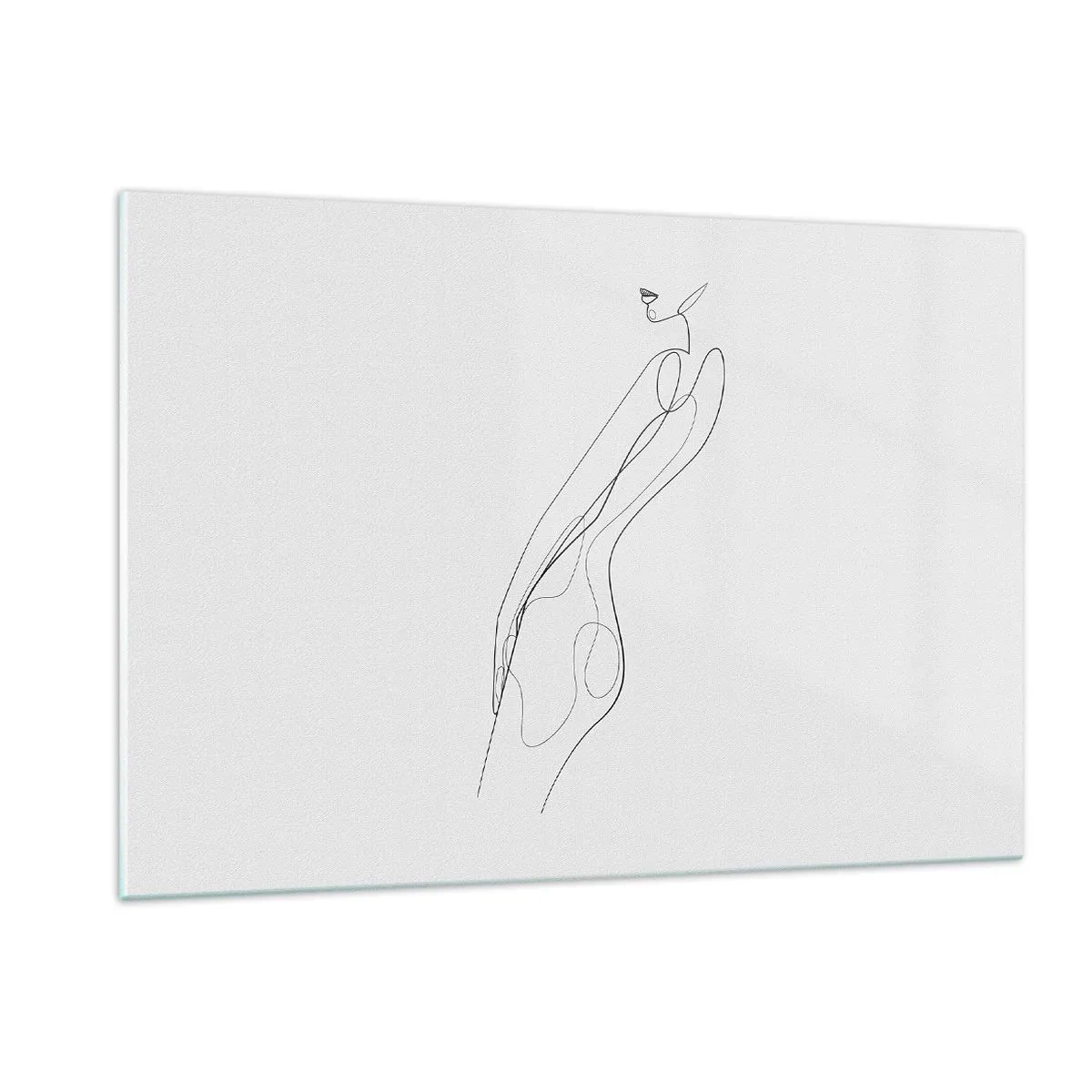 Glastavla - Bild på glas - Bara en utfästelse - 120x80 cm
