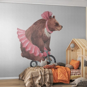 Fototapet Standard Eco - Vilken cirkus! - Björn, Cirkus, Flickaktigt - 350x256 cm