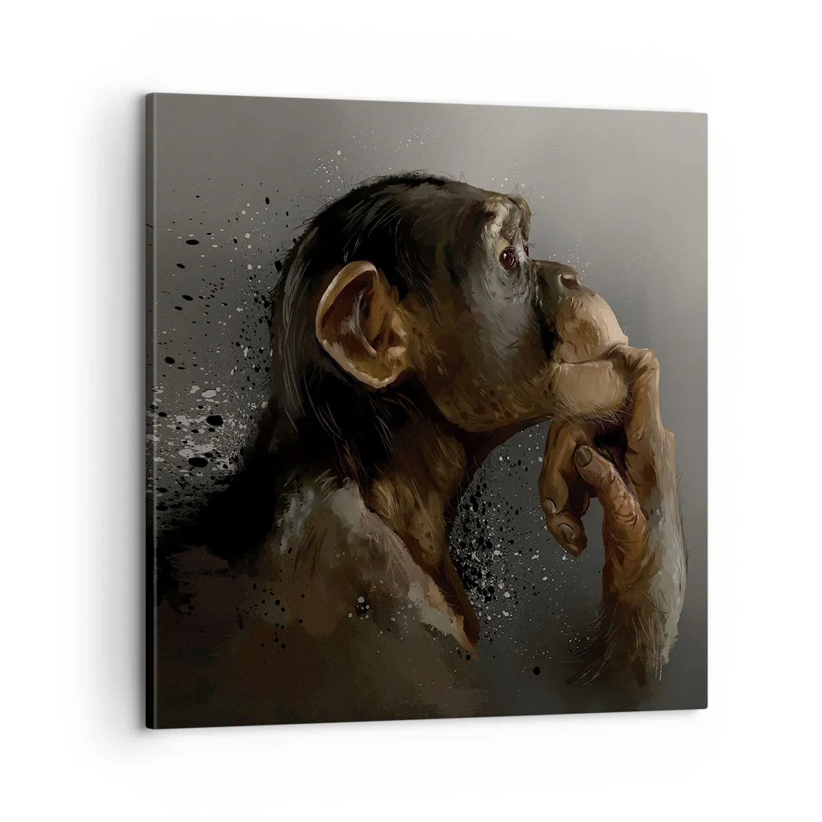 Canvastavla - Bild på duk - Säkert en tänkare - 60x60 cm