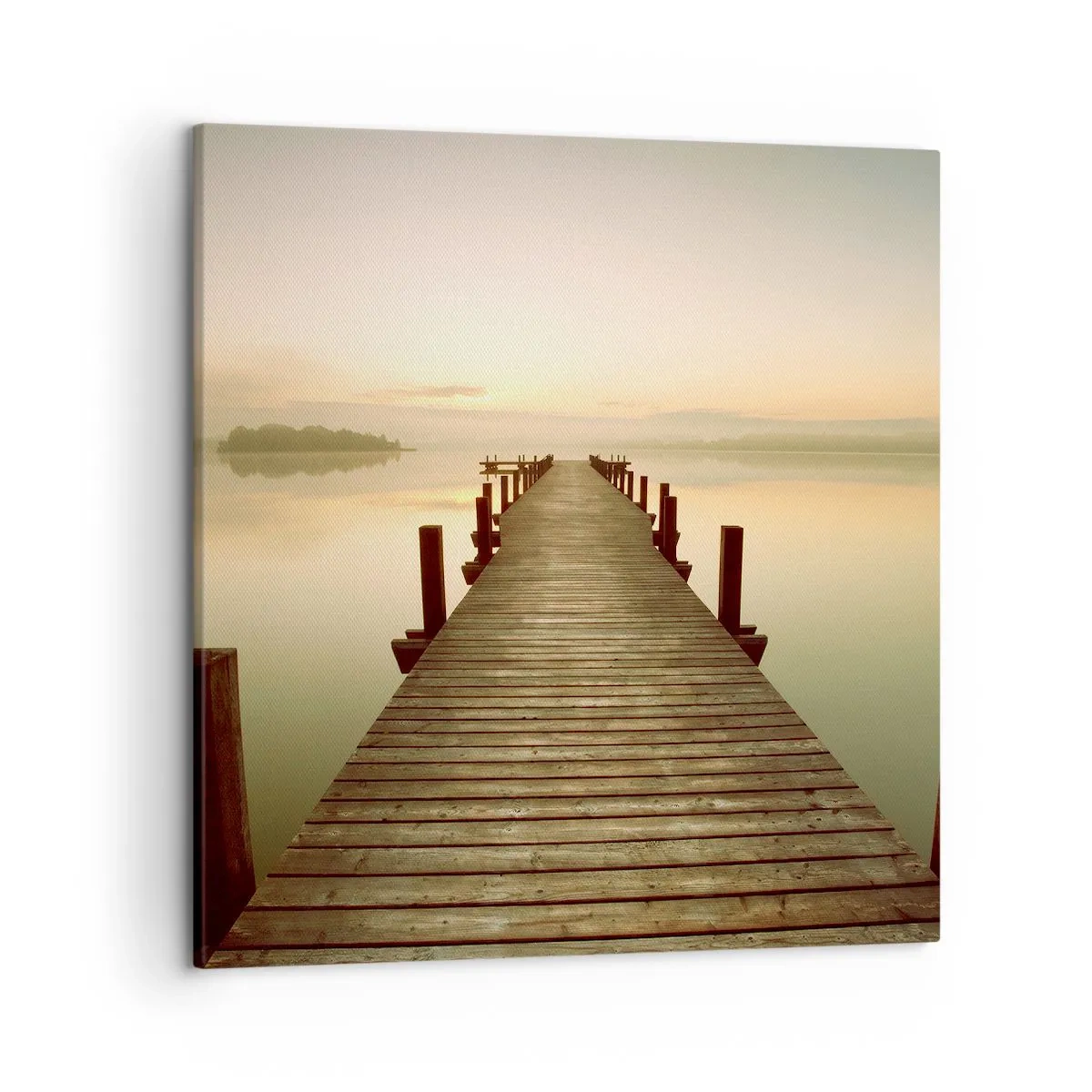 Canvastavla - Bild på duk - Förgryning, gryning, ljus - 50x50 cm