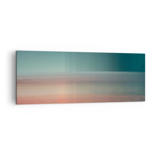 Canvastavla - Bild på duk - Abstraktion: ljusvågor - 140x50 cm