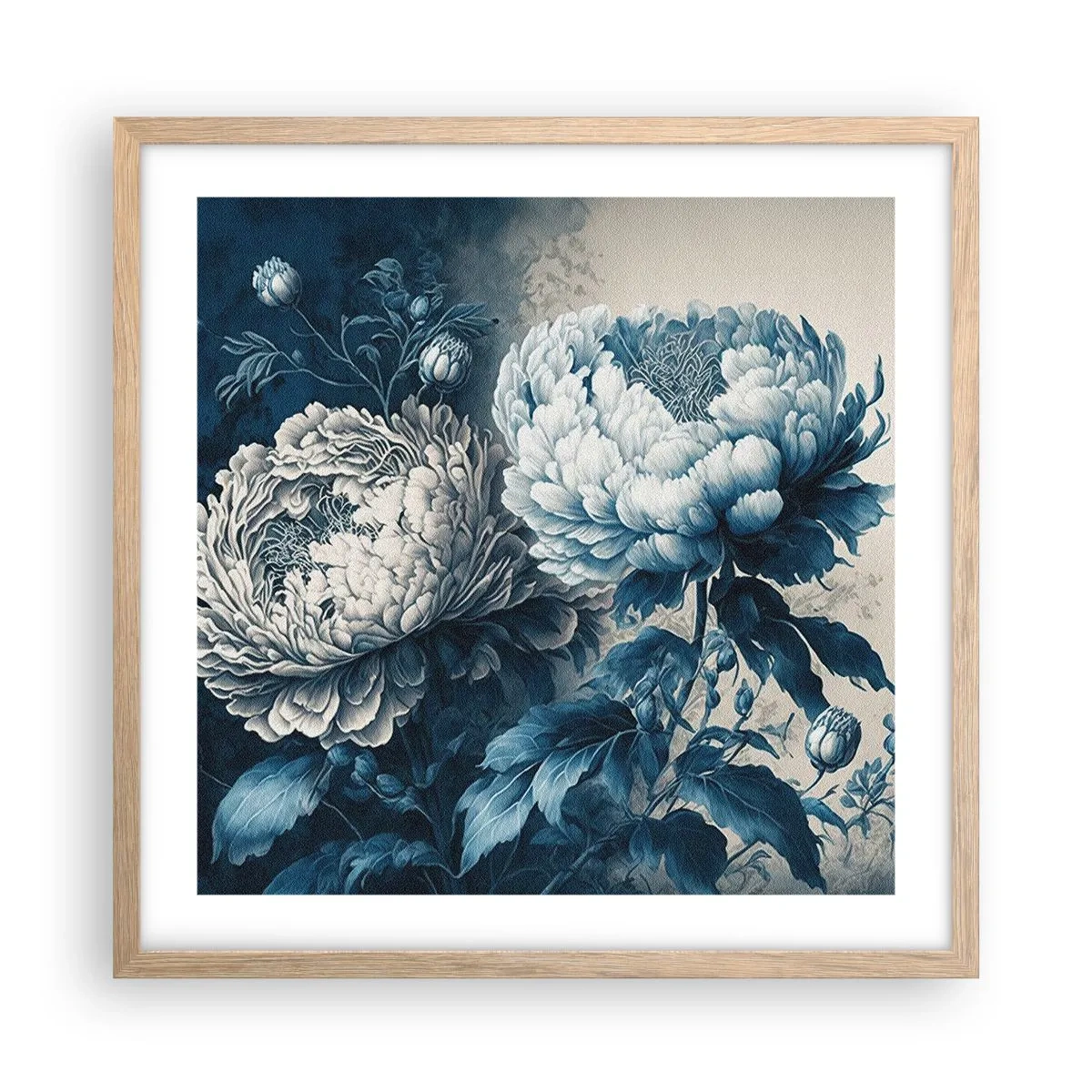 Affisch i ram av ljusek - Ett väl matchat par - 50x50 cm