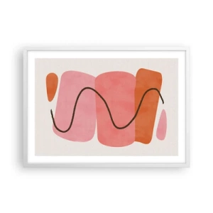Affisch i vit ram - Formernas mjuka rörelse - 70x50 cm