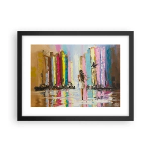 Affisch i svart ram - Kom med mig - 40x30 cm