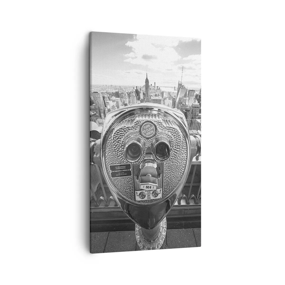 Canvastavla - Bild på duk - Stad över städerna - 45x80 cm