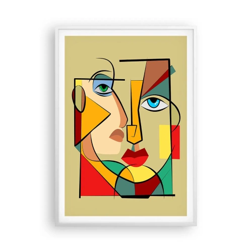 Affisch i vit ram - Ett matchande par - 70x100 cm