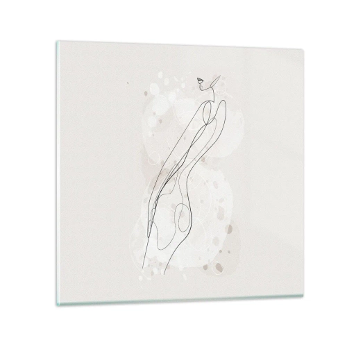 Glastavla - Bild på glas - Blicken går vilse - 30x30 cm