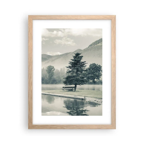 Affisch i ram av ljusek - Sjön sover fortfarande - 30x40 cm