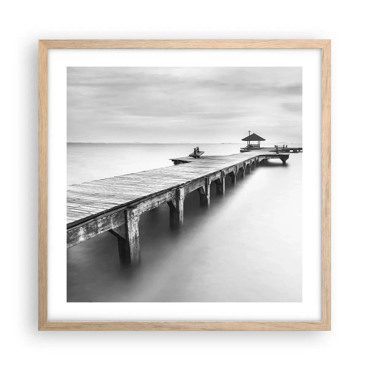 Affisch i ram av ljusek - Ut i det oändliga - 50x50 cm