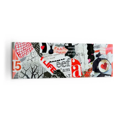 Canvastavla - Bild på duk - Hipster collage - 160x50 cm