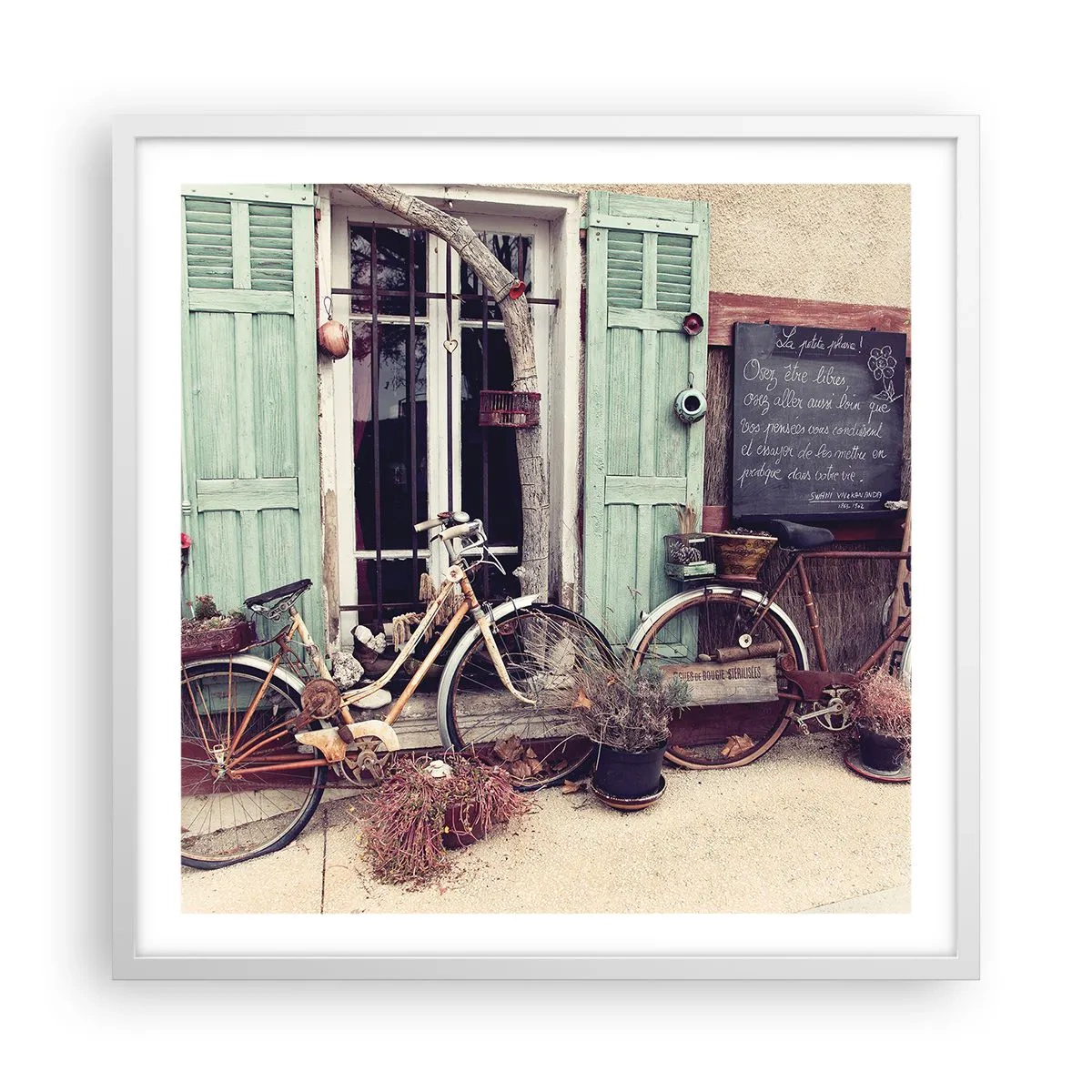 Affisch i vit ram - Länge leve provinsen - 60x60 cm