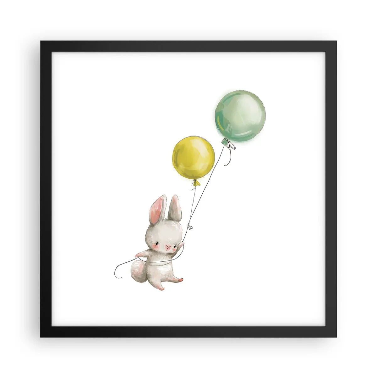 Affisch i svart ram - Jag flyger med! - 40x40 cm