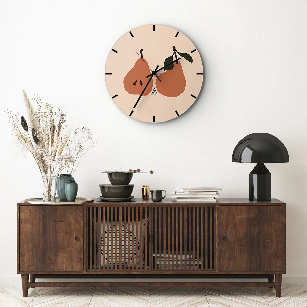 Väggklocka - Klocka på glas - Bara sötma - 30x30 cm