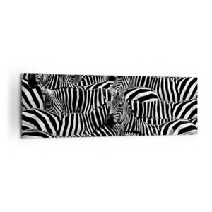 Canvastavla - Bild på duk - Randig grupporträtt - 160x50 cm