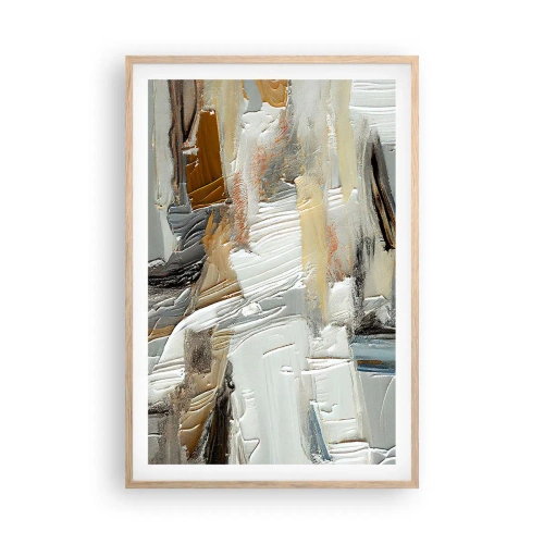 Affisch i ram av ljusek - Färgstarka lager på lager - 61x91 cm