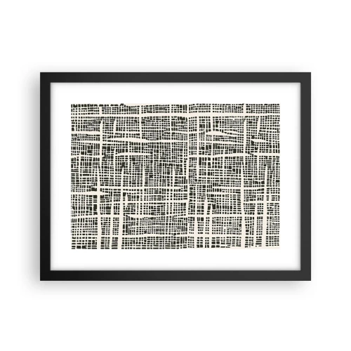 Affisch i svart ram - Vävd komposition - 40x30 cm