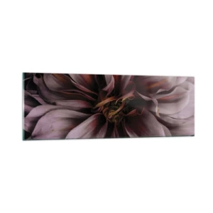 Glastavla - Bild på glas - Blommigt hjärta - 90x30 cm