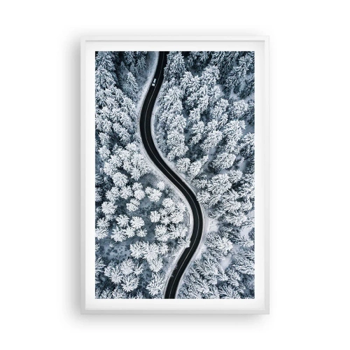 Affisch i vit ram - Genom vinterskogen - 61x91 cm