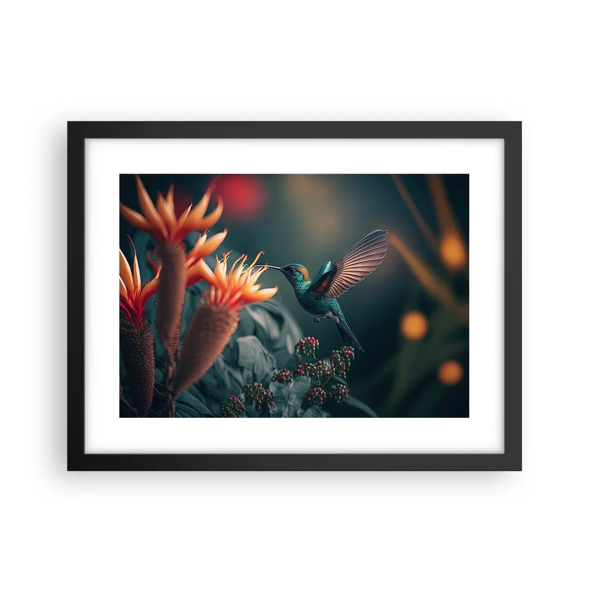 Affisch i svart ram - Ett verkligt färgglatt liv - 40x30 cm