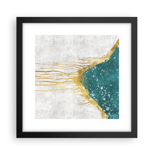 Affisch i svart ram - Gyllene tidvatten - 30x30 cm