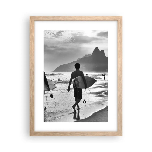 Affisch i ram av ljusek - Samba för en våg - 30x40 cm