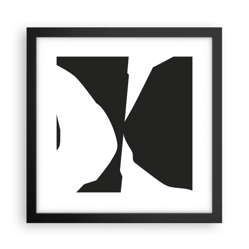 Affisch i svart ram - Positiv-negativ - 30x30 cm
